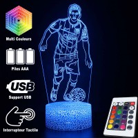 Lampe 3D Football Lionel Messi, télécommande et caractéristiques