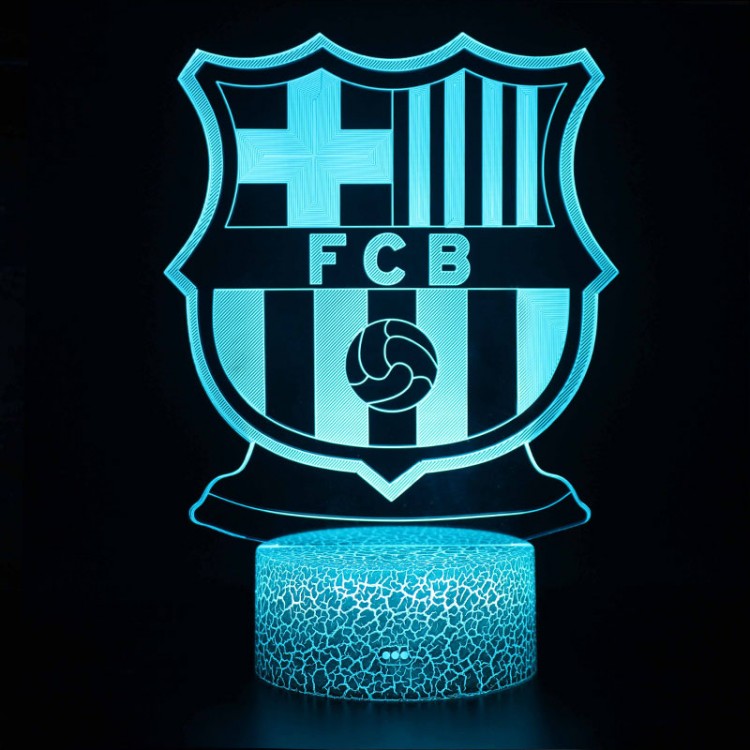 Lampe 3D Football FC Barcelone Logo