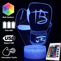 Lampe 3D Gants de boxe, télécommande et caractéristiques