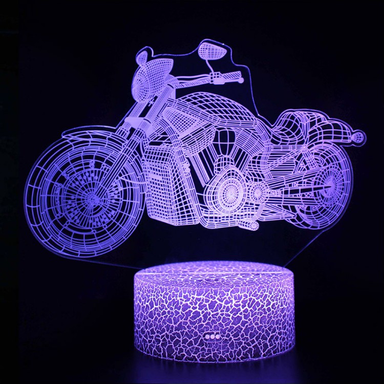 Boutique Lampes  3D Lampe  3D LED  Moto  Custom