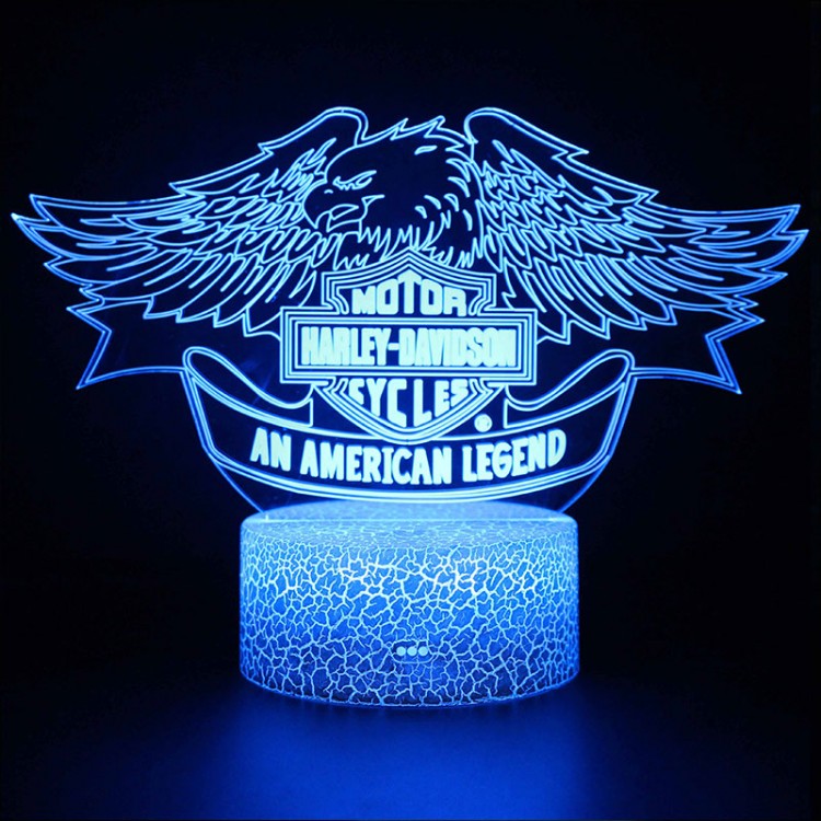 Lampe 3D LED Harley Davidson logo