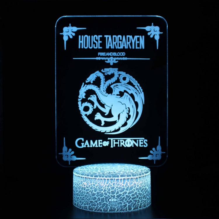 Lampe 3D Star Game of Thrones House Targayen