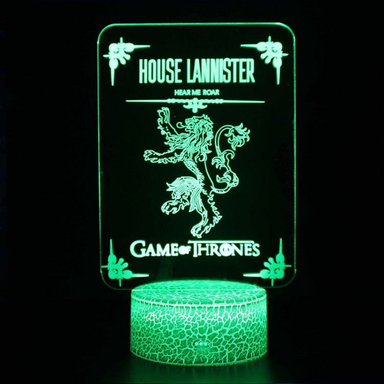 Lampe 3D Star Game of Thrones House Lannister