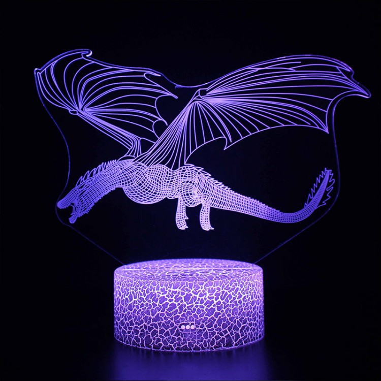 Lampe 3D Dragon aux ailes déployées