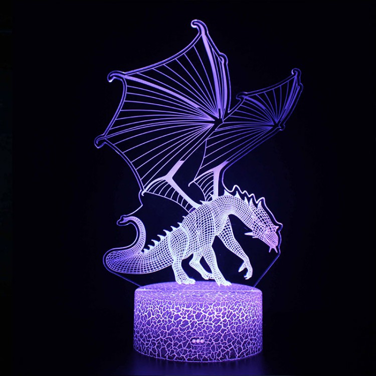 Lampe 3D Dragon prêt à s'envoler