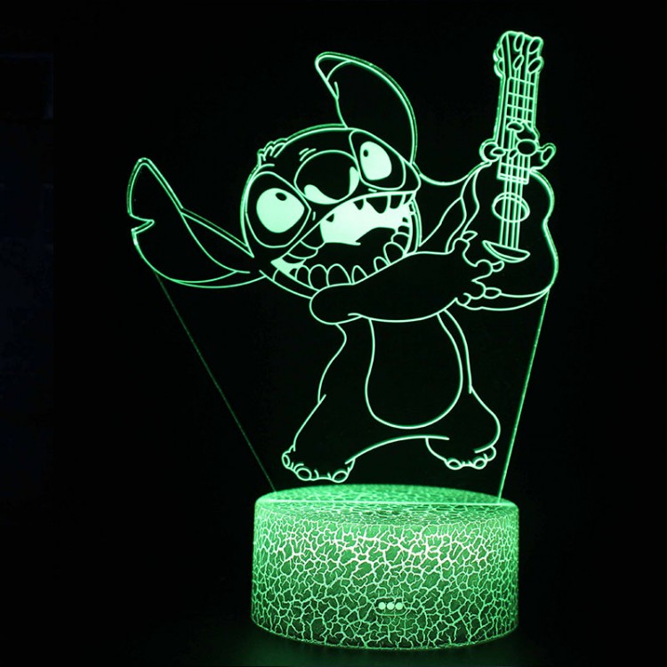 Lampe 3D de Stitch et sa guitare