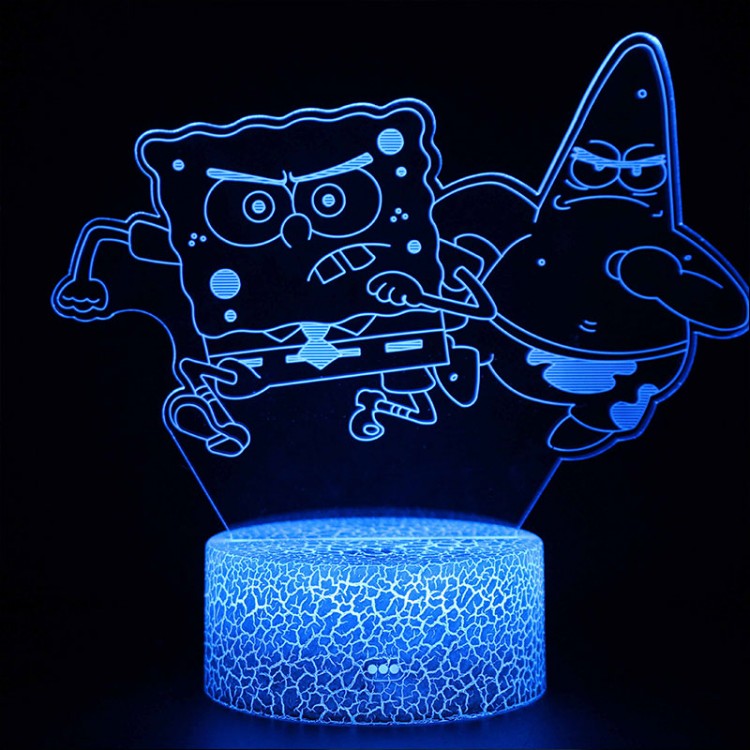 Lampe 3D Bob l'Éponge et Patrick Étoile de mer