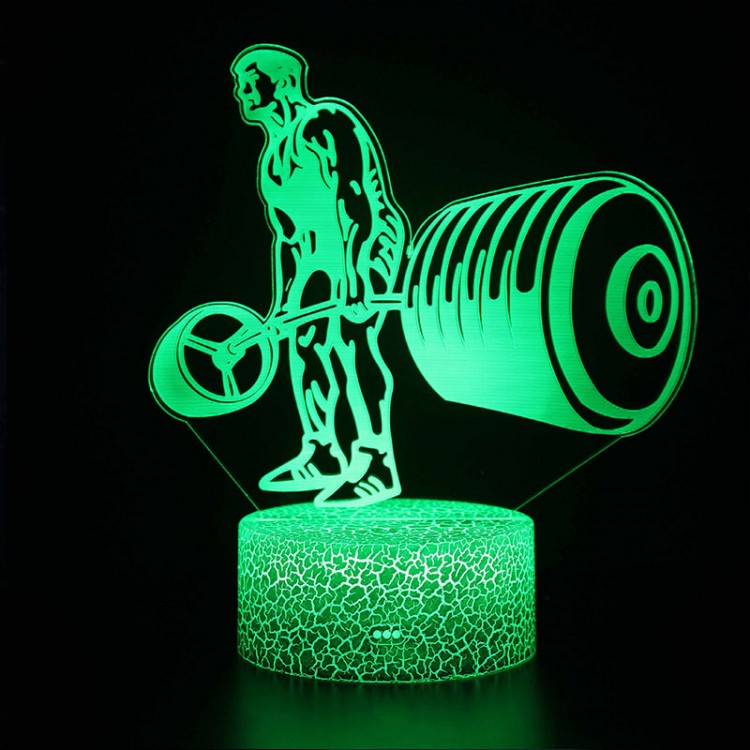 Lampe 3D Haltérophile soulevant des poids