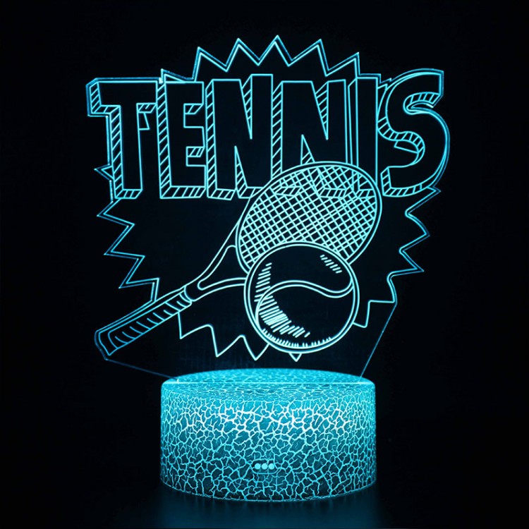 Lampe 3D Raquette et balle de Tennis