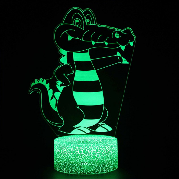 Lampe 3D Crocodile Rigolo