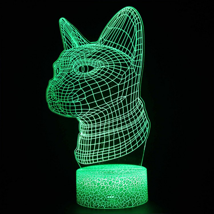 Lampe 3D Chat Visage