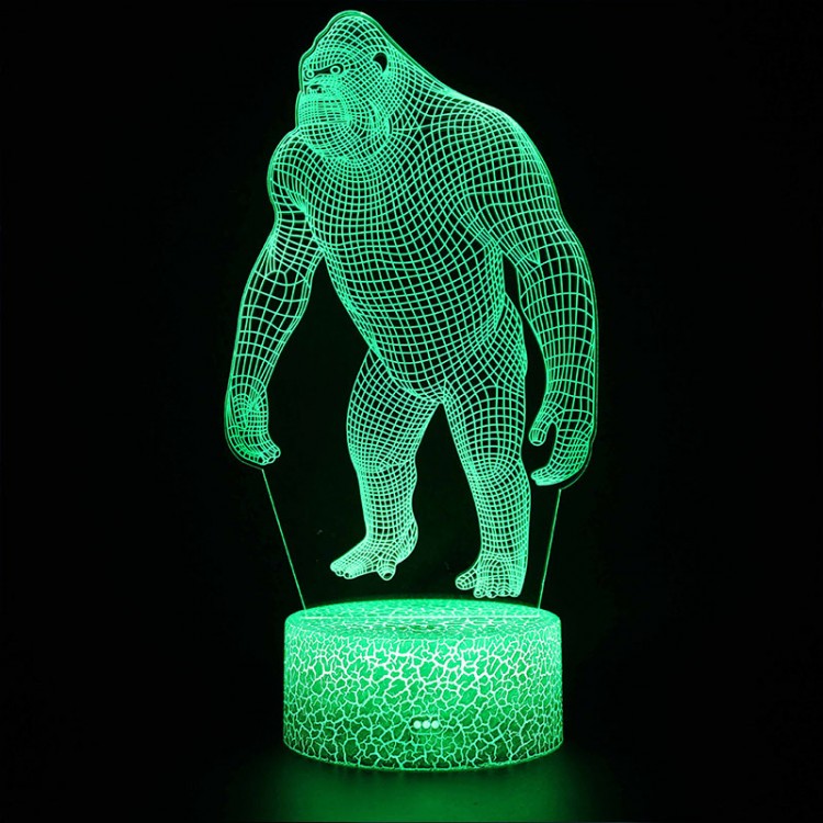 Lampe 3D Gorille Majestueux