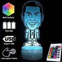 Lampe 3D Cristiano Ronaldo caractéristiques et télécommande