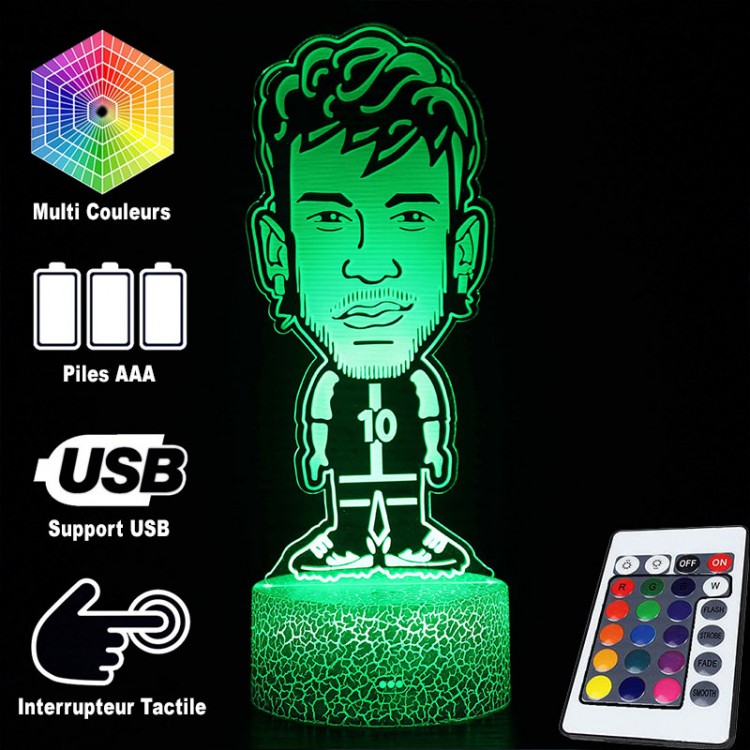 Lampe LED 3D Neymar  PSG – Le Génie de la Lampe 3D