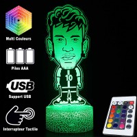 Lampe 3D Neymar caractéristiques et télécommande