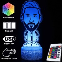 Lampe 3D Lionel Messi caractéristiques et télécommande