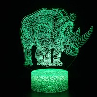 Lampe 3D Rhinocéros Majestueux