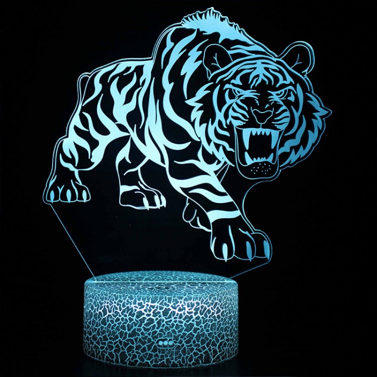 Lampe 3D Tigre qui Rugit