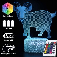 Lampe 3D Signe Chinois : Chèvre caractéristiques et télécommande