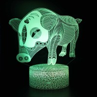 Lampe 3D Signe Chinois : Cochon