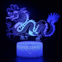 Lampe 3D Signe Chinois : Dragon