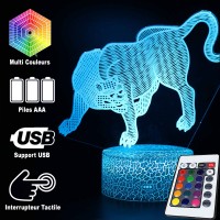Lampe 3D Signe Chinois : Tigre caractéristiques et télécommande
