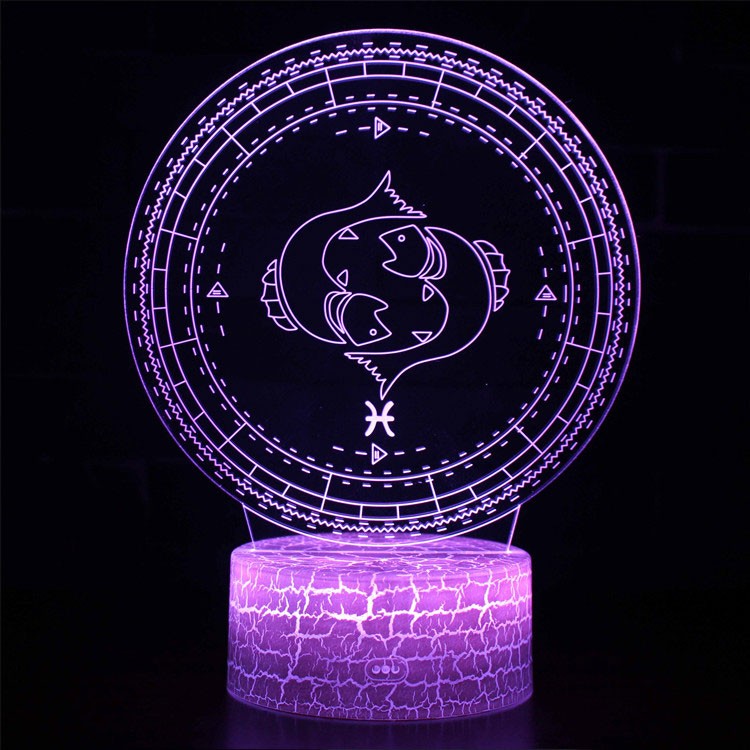 Lampe 3D Signe Astrologie : Poissons