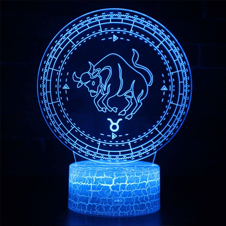 Lampe 3D Signe Astrologie : Taureau