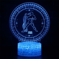 Lampe 3D Signe Astrologie : Verseau