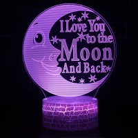Lampe 3D Lune "I love you"
