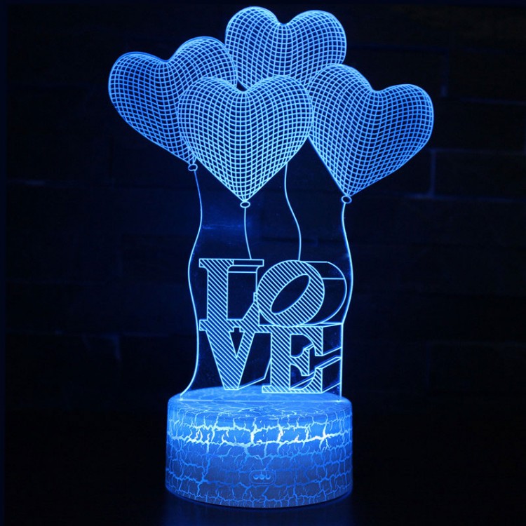 Lampe 3D Ballons "Love"