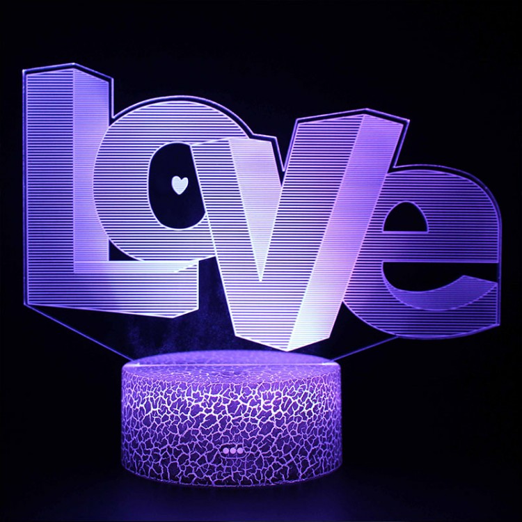 Lampe 3D "Love"