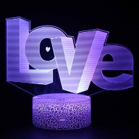 Lampe 3D "Love"