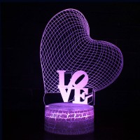 Lampe 3D Cœur LOVE