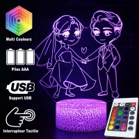 Lampe 3D Couple Enfants Amoureux caractéristiques et télécommande