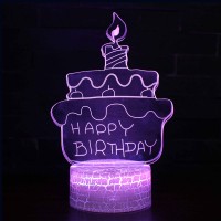 Lampe 3D Gâteau Anniversaire