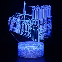 Lampe 3D Cathédrale Notre Dame Paris