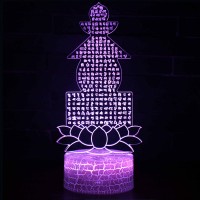 Lampe 3D Temple Lotus