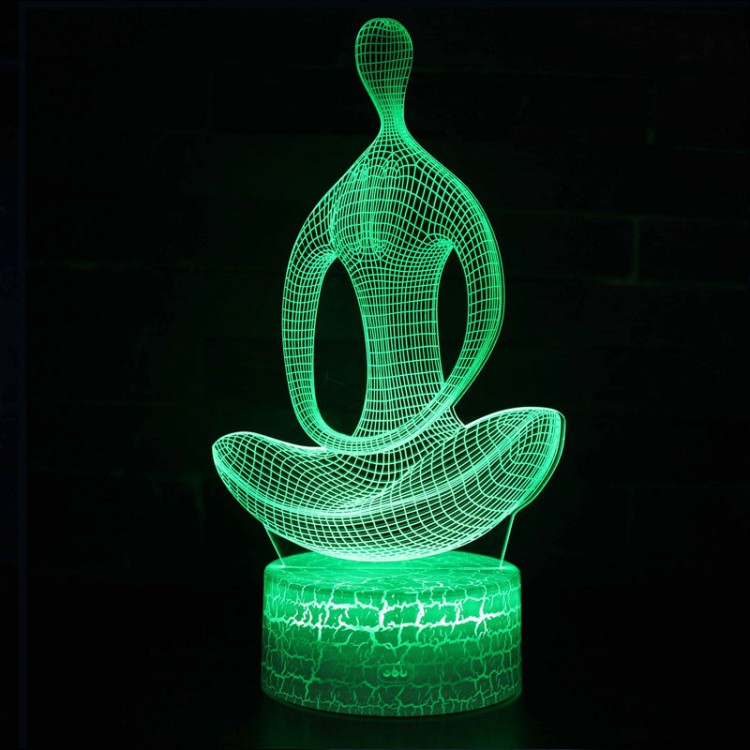Lampe 3D Statue Yoga