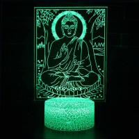 Lampe 3D Bouddha Priant