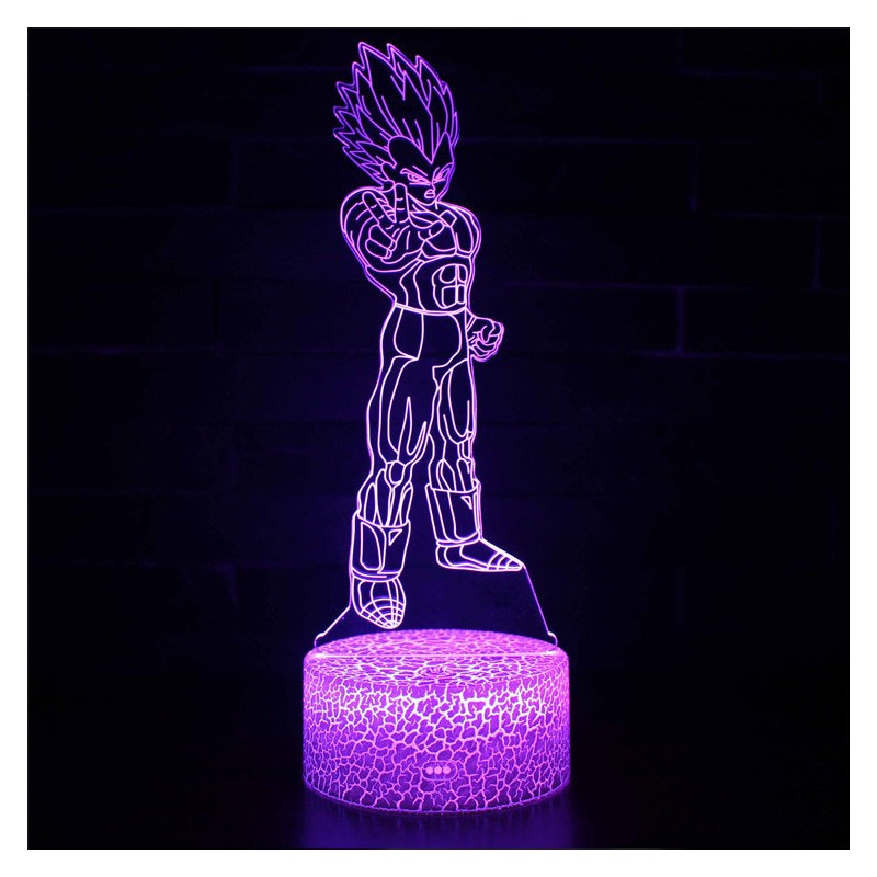 Boutique Lampes 3D - Lampe 3D Dragon Ball : Vegeta Super ...