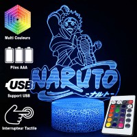 Lampe 3D Naruto en Sautant caractéristiques et télécommande