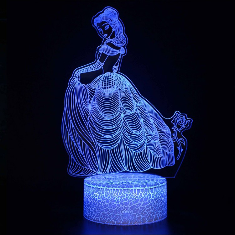 Lampe 3D Belle Rose