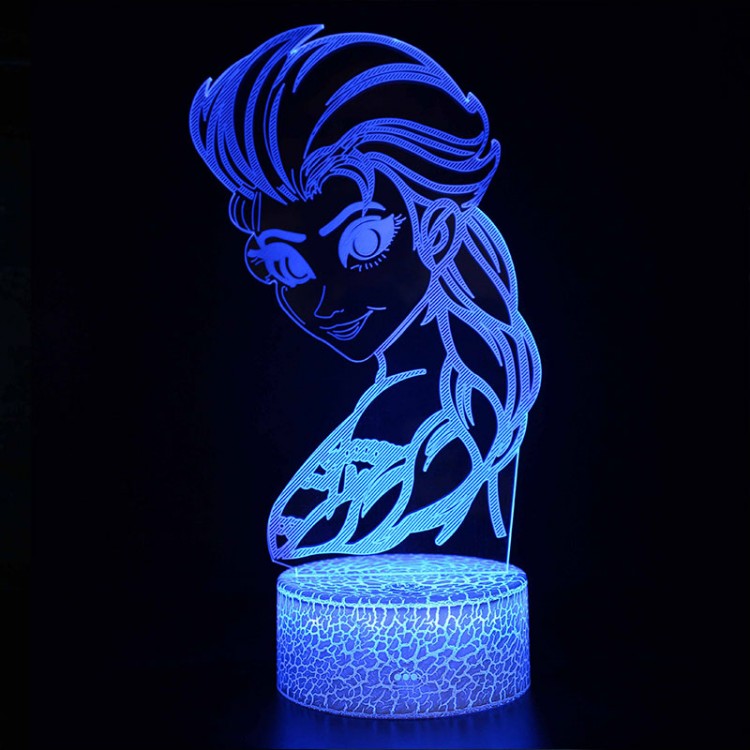 Lampe 3D Elsa Reine Neiges