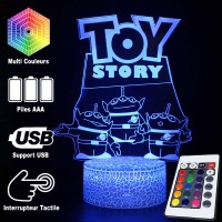 Lampe 3D Toy Story Aliens caractéristiques et télécommande