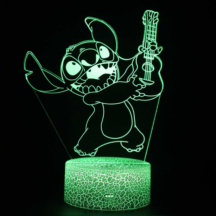 Lampe LED 3D Stitch Guitare – Le Génie de la Lampe 3D