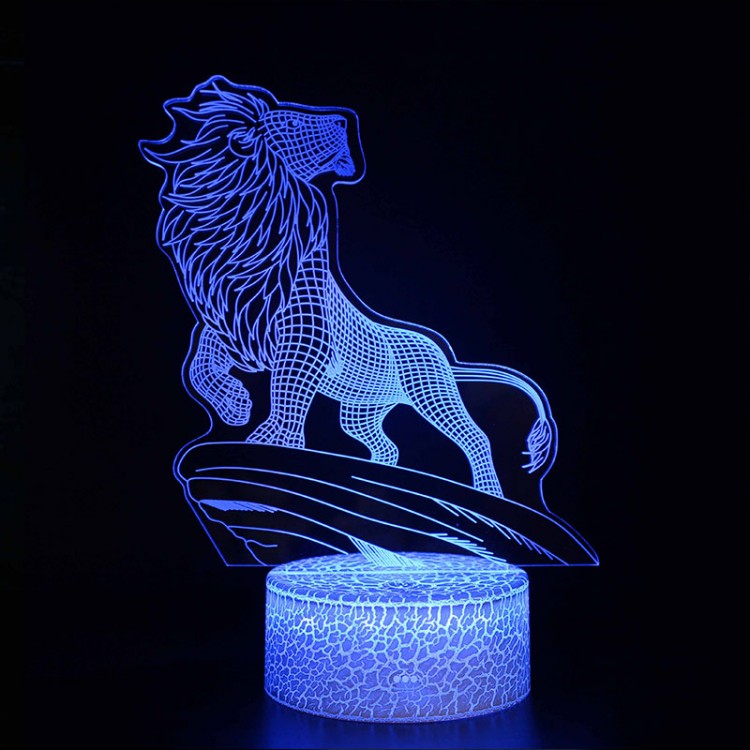 Lampe 3D Roi Lion Montagne