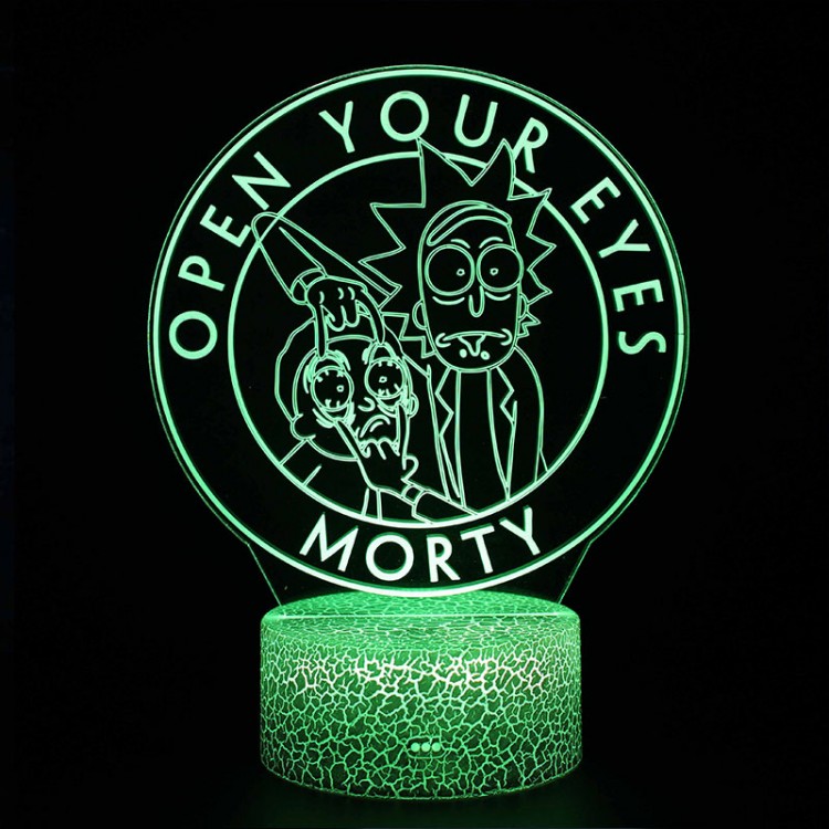 Lampe 3D Rick et Morty "Open Your Eyes"