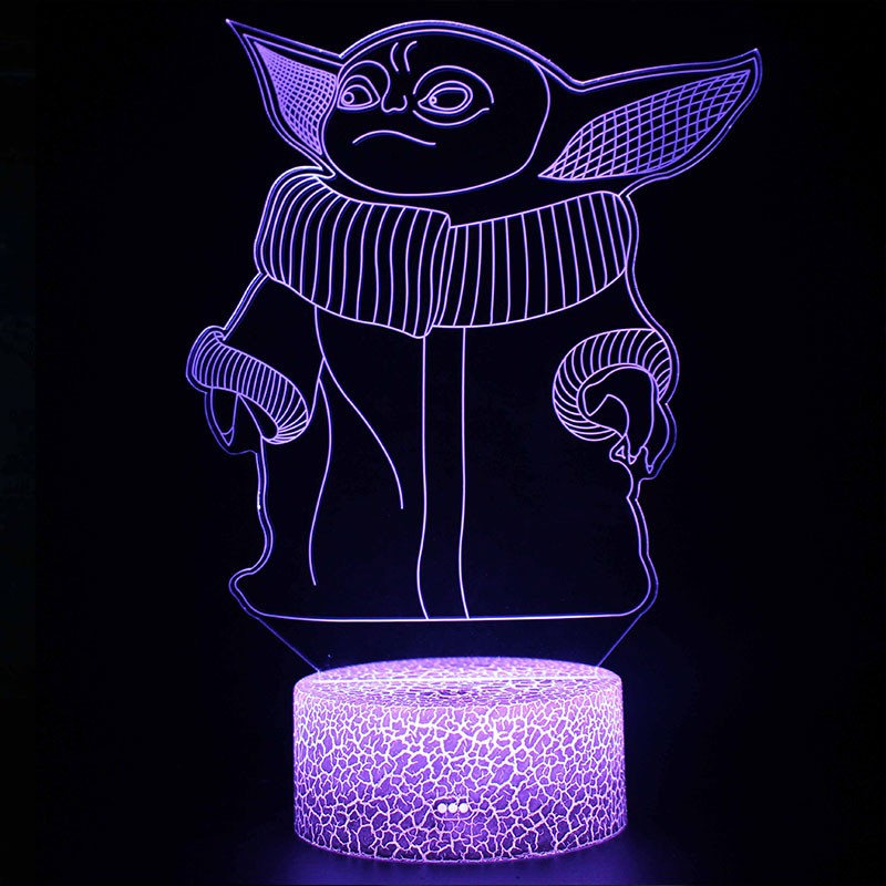 Lampe 3d Bebe Yoda Livraison Gratuite