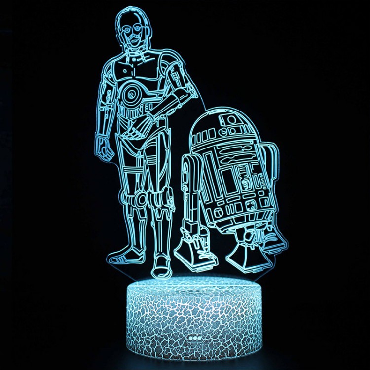 Lampe 3D R2D2 C3PO Star Wars